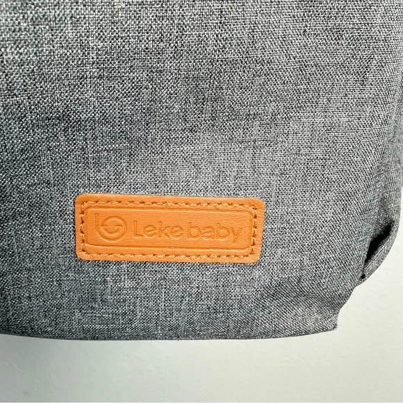 Leke Baby Gray Diaper Bag Tote - Picture 15 of 17
